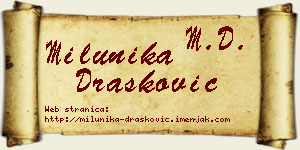 Milunika Drašković vizit kartica